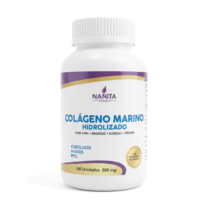 Colageno Marino Hidrolizado Caps x 100 u - Nanita