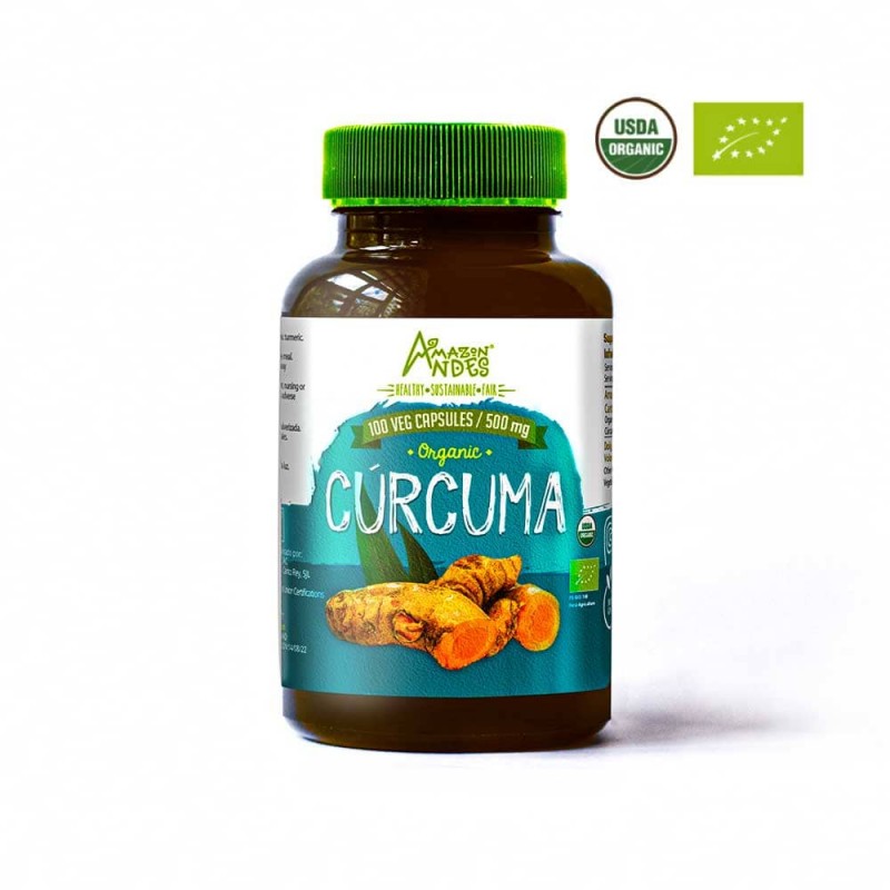 Curcuma en capsulas Organico 100u x 500mg - Amazon Andes