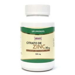 [OCZ00100] Citrato de Zinc en Cápsulas 30 mg x 100 u - Oriundos