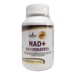 [NNR00100] NAD + Resveratrol en Cápsulas 500 mg x 100 u - Nanita